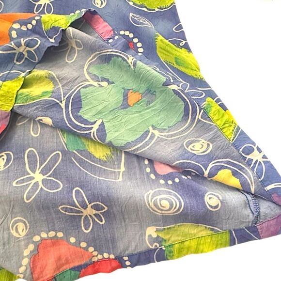 Vintage Jams World Tank Minidress — Floret Blue Print, Made in Hawaii, Rare Sz S - Picture 12 of 14
